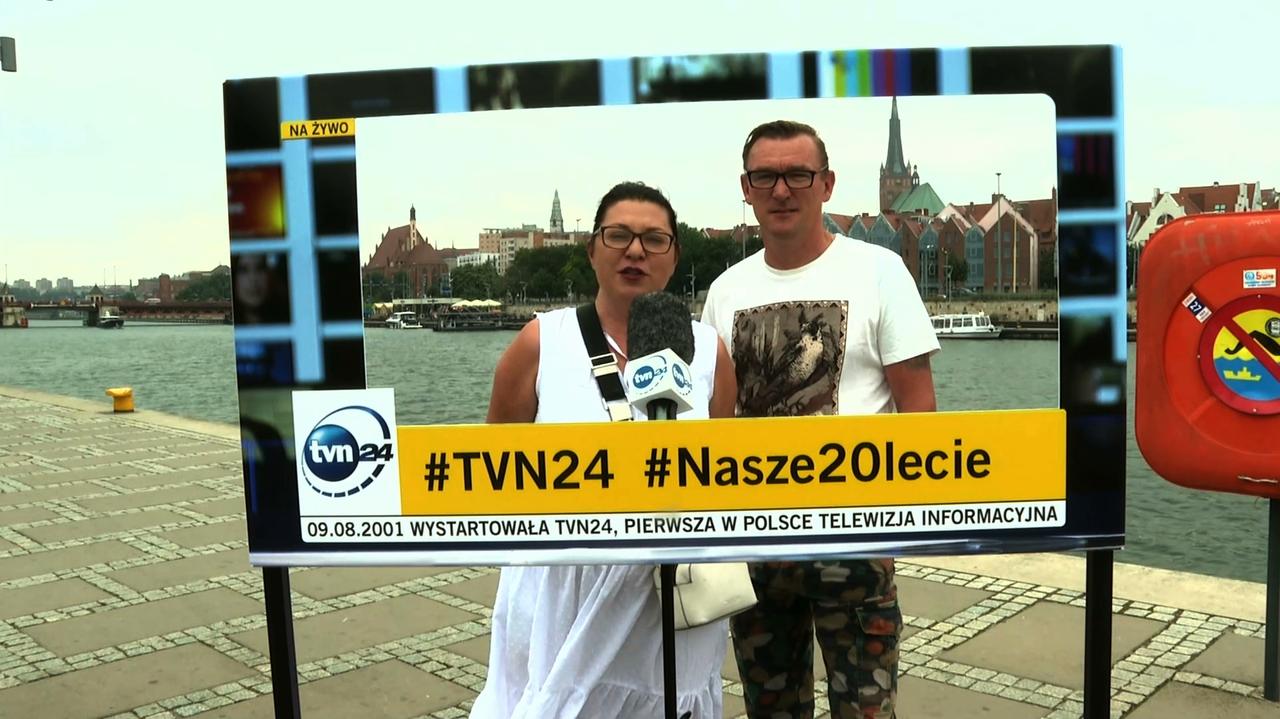 20 lat TVN24 Życzenia widzów ze Szczecina z urodzinowej ramki