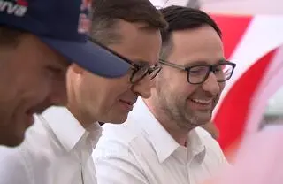 Daniel Obajtek w towarzystwie Mateusza Morawieckiego