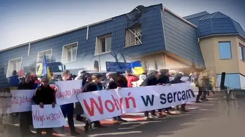 Demonstranci na drodze między Lwowem a Rawą Ruską udawali Polaków