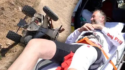 Ukończył rajd mimo wypadku. "Z podium prosto do szpitala"