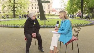 Mastercard OFF Camera 2022. Krystyna Zachwatowicz-Wajda podczas rozmowy z dziennikarką TVN24