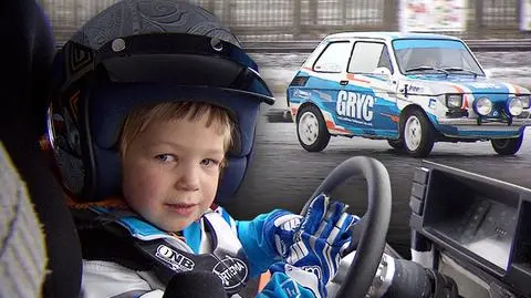 Maluch w maluchu. 5-latek ściga się na torze w specjalnym Fiacie 126p