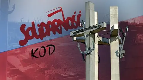 Zgromadzenie cykliczne "Solidarności" w czasie rocznicy Sierpnia 80.