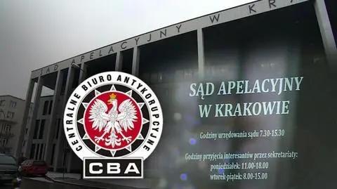 CBA zatrzymało dyrektora Sądu Apelacyjnego w Krakowie