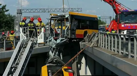Wypadek autobusu w Warszawie