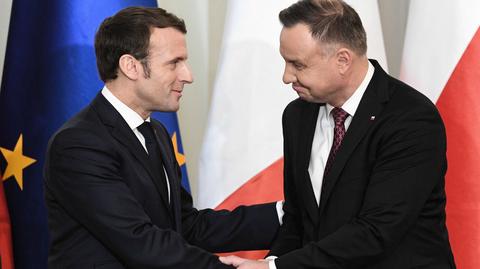 03.02.2020 | Macron w Polsce z misją ocieplenia stosunków. Nie zabrakło gorzkich słów