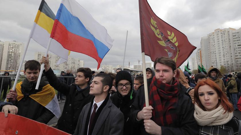 04.11.2018 | Rosyjscy nacjonaliści i neofaszyści przemaszerowali w rocznicę wyrzucenia Polaków z Kremla
