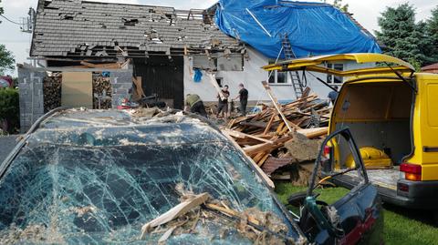 08.06.2020 | "Cały dach wyrwało". Trwa liczenie strat po trąbie powietrznej w Kaniowie