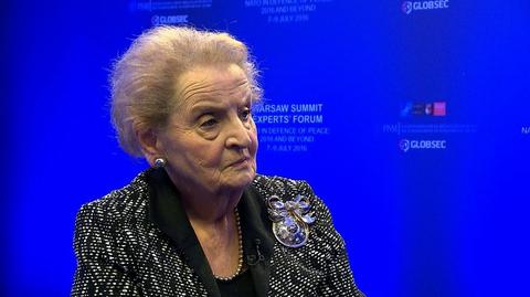 08.07.2016 | Albright: to nie jest stulecie, w którym kraje napadają na siebie. Tragedią jest to, że Putin żyje w innym stuleciu