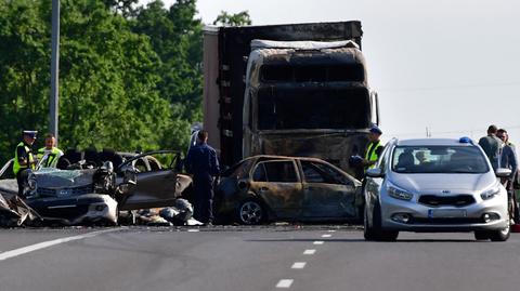 10.06.2019 | Zarzut dla kierowcy ciężarówki. W karambolu na A6 zginęło troje dzieci