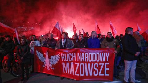 11.11.2019 | Race, petardy i biało-czerwone flagi na Marszu Niepodległości