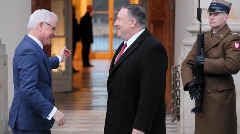 12.02.2019 | W przeddzień konferencji bliskowschodniej spotkanie Pompeo z Czaputowiczem