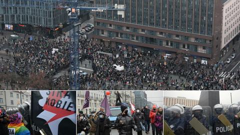 13.12.2020 | Warszawa: demonstranci ruszyli pod dom Kaczyńskiego, napotkali armię policjantów