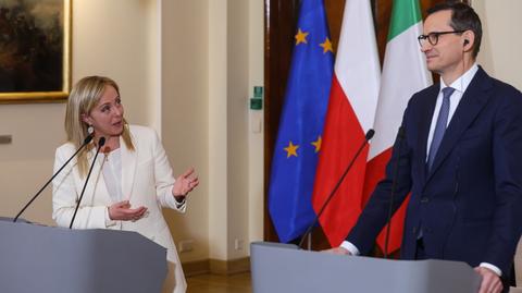 20.02.2023 | Premier Włoch Giorgia Meloni spotkała się z Mateuszem Morawieckim