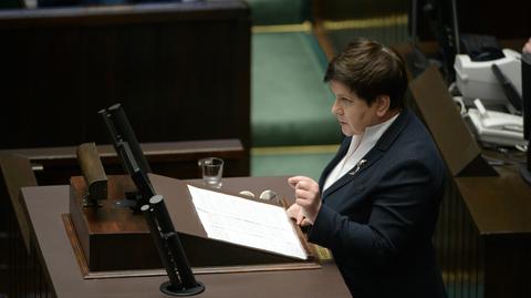 22.03.2018 | Sejmowe spięcie o rządowe nagrody. Szydło: należały się