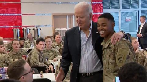 25.03.2022 | "Jesteście najlepszą siłą bojową w historii świata". Biden podziękował żołnierzom