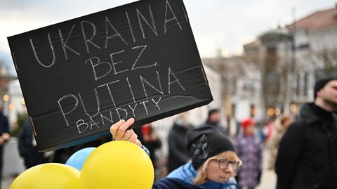 26.02.2022 | Demonstracje solidarności i akcje pomocowe. Polacy wspierają Ukrainę