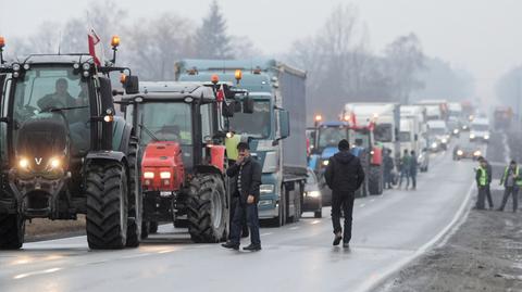 28.01.2019 | Rolnicy blokują drogi. "Nikt nas nie chce słuchać"