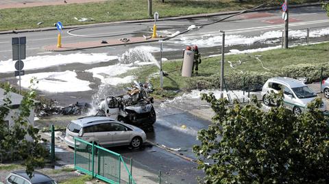 30.08.2019 | W Warszawie wybuchł samochód przewożący butle z gazem. Nie żyją dwie osoby