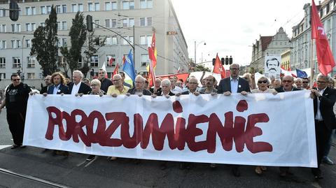 31.08.2018 | Wałęsa z KOD-em, Morawiecki z "Solidarnością". Podziały na obchodach rocznicy Sierpnia'80