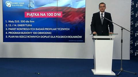 "Znak firmowy rządu Prawa i Sprawiedliwości". Morawiecki podsumował 100 dni