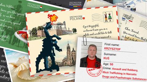 09.08.2017 | Europol wysyła pocztówki poszukiwanym przestępcom. "Krzysztofie, zarezerwowaliśmy dla Ciebie duży pokój"