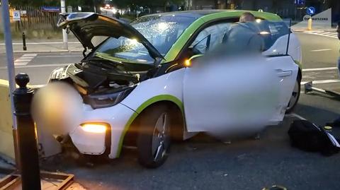 08.07 | 14-latek za kierownicą elektrycznego auta. Rozbił je na zaporze