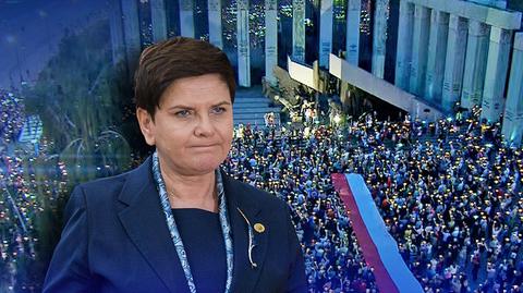 30.08.2017 | Premier Beata Szydło: protesty przeciw reformie sądów to była "dobrze wyreżyserowana i opłacana akcja"