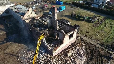 Wybuch w Murowanej Goślinie. Trwa rozbiórka spalonych budynków