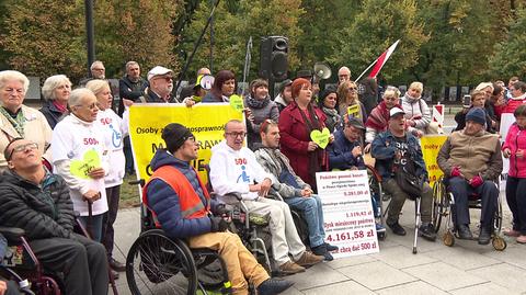 25.09.2019 | "To jest walka o nasze prawa". Niepełnosprawni znów protestowali