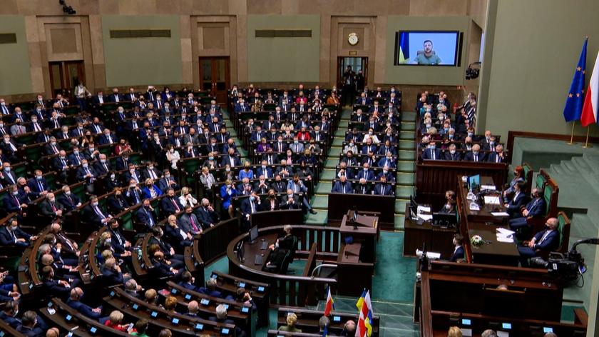 11.03.2022 | Wołodymyr Zełenski przemówił do posłów i senatorów. "Odczuwam, że już zbudowaliśmy sojusz"