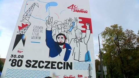 Stumetrowa flaga, murale i koncerty. Polacy świętują 40 lat Porozumień Sierpniowych