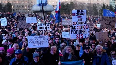 "Chcemy być w Unii Europejskiej i NATO". Słowacki rząd słabnie, opozycja nie odpuszcza, ludzie protestują