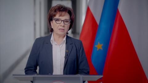Marszałek Sejmu w orędziu zabrała głos w sprawie afery wizowej. Postraszyła Donaldem Tuskiem