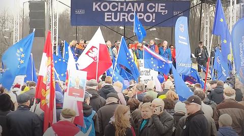 25.03.2017 | Marsze poparcia dla zjednoczonej Europy w Polsce. "PiS nie reprezentuje suwerena"