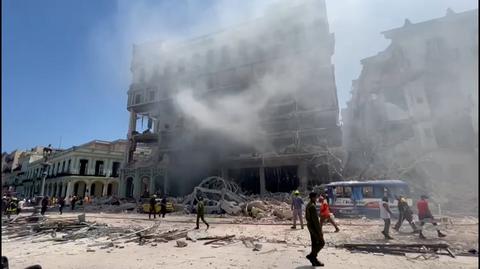 Potężna eksplozja w hotelu w centrum Hawany