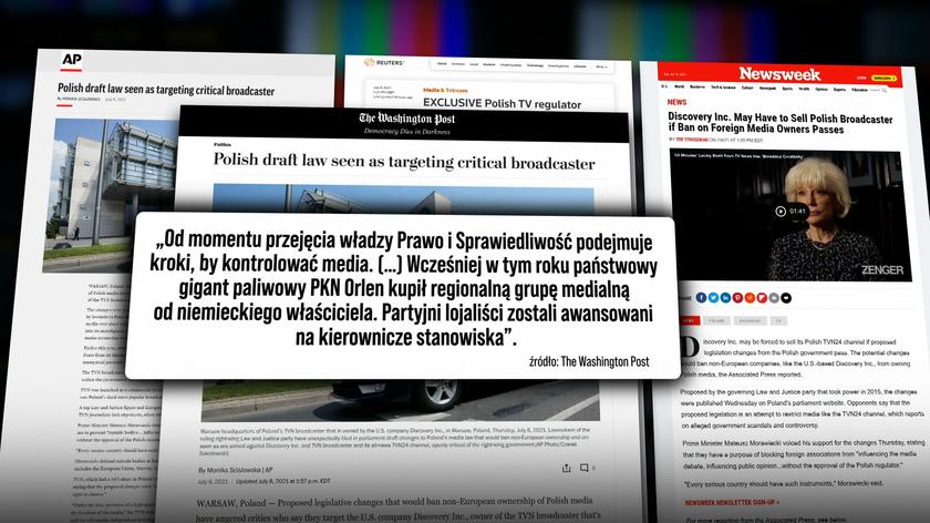 10.07.2021 | "TVN24 od dawna irytuje PiS". Światowe media komentują ustawę anty-TVN