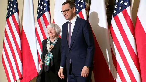 16.05.2022 | Sekretarz skarbu USA Janet Yellen spotkała się z premierem Mateuszem Morawieckim
