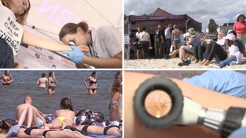 "Rakoobrona" na gdyńskiej plaży. Przypominają, że opalanie to nie tylko przyjemność