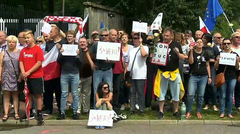 Nie ustają protesty przeciwko zmianom w sądownictwie. Także podczas obchodów Święta Policji