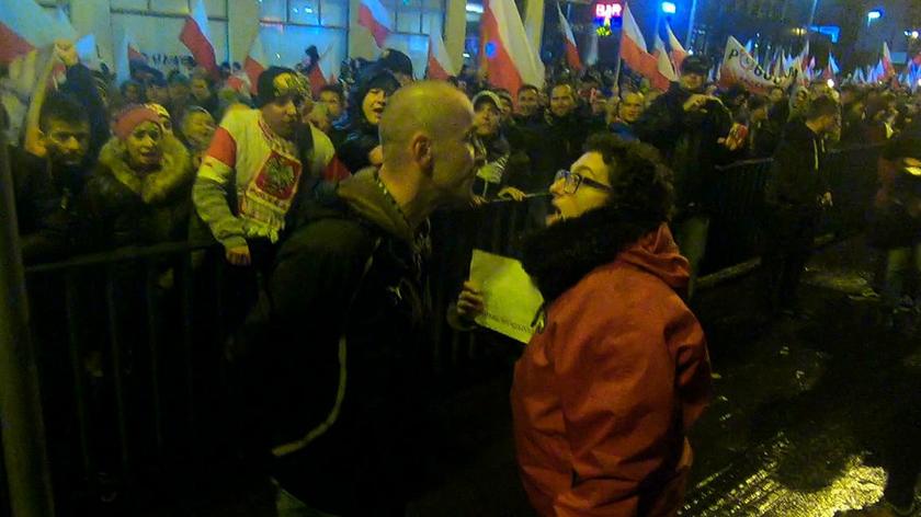 Incydenty na marszu narodowców we Wrocławiu. Na czele szli Piotr Rybak i Jacek Międlar
