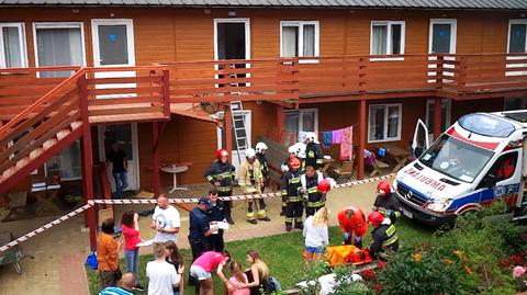 21.07.2017 | Runął balkon, na którym były dzieci. Pięć karetek i śmigłowiec w akcji