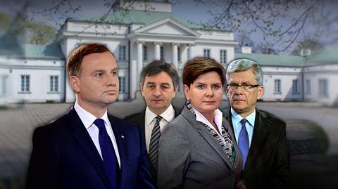 24.07.2017 | Premier i marszałkowie Sejmu i Senatu u prezydenta Andrzeja Dudy