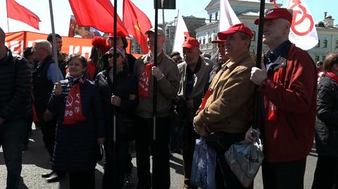 v01.05.2019 | 1 maja w Rosji. Na ulice Moskwy wyszli komuniści