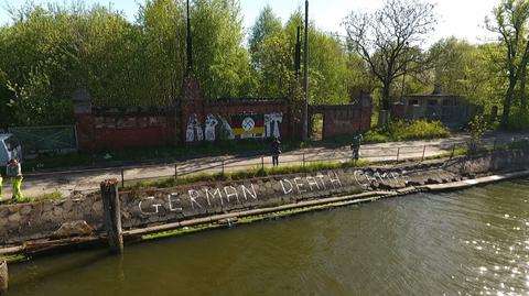 Flaga Niemiec ze swastyką na murze. Sprawę bada policja