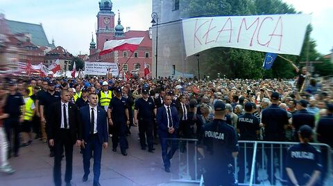 11.07.2017 | Podczas kontrmanifestacji legitymowano za okrzyk "Lech Wałęsa"
