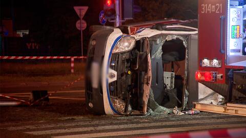 17.05.2018 | Wypadek pijanego 20-latka w karetce. Jechał do dziewczyny...