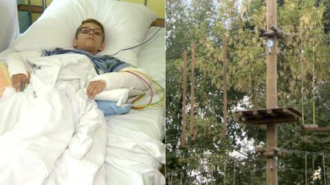 06.09.2018 | Chłopiec spadł z sześciu metrów podczas zabawy w parku linowym