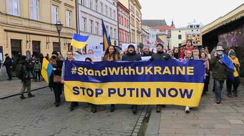 20.02.2022 | W polskich miastach odbyły się demonstracje poparcia dla Ukrainy