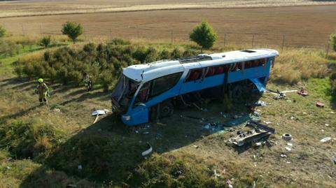 Wypadek autobusu na A1. Ponad dwadzieścia osób trafiło do szpitala